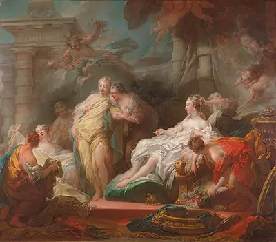 Psyche showing her sisters her gifts from Cupid Jean-Honore Fragonard